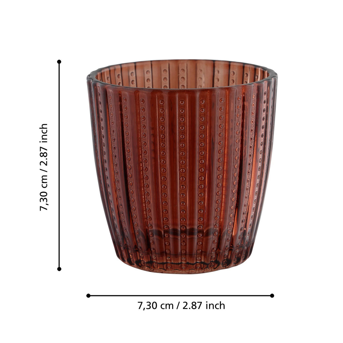 Windlicht Bezamby Rood 7x7 cm