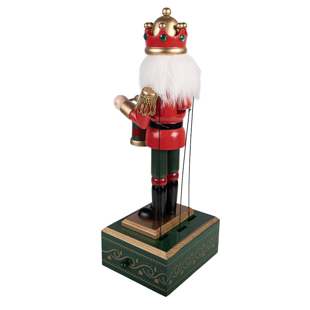 Muziekdoos Notenkraker 12x9x30 cm Groen Hout