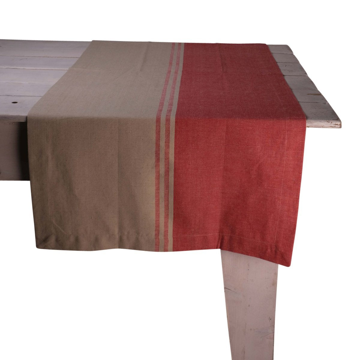 Middle Stripe Tafelloper rood 50x140cm