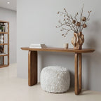 Bullnose consoletafel mangohout bruin - 140cm