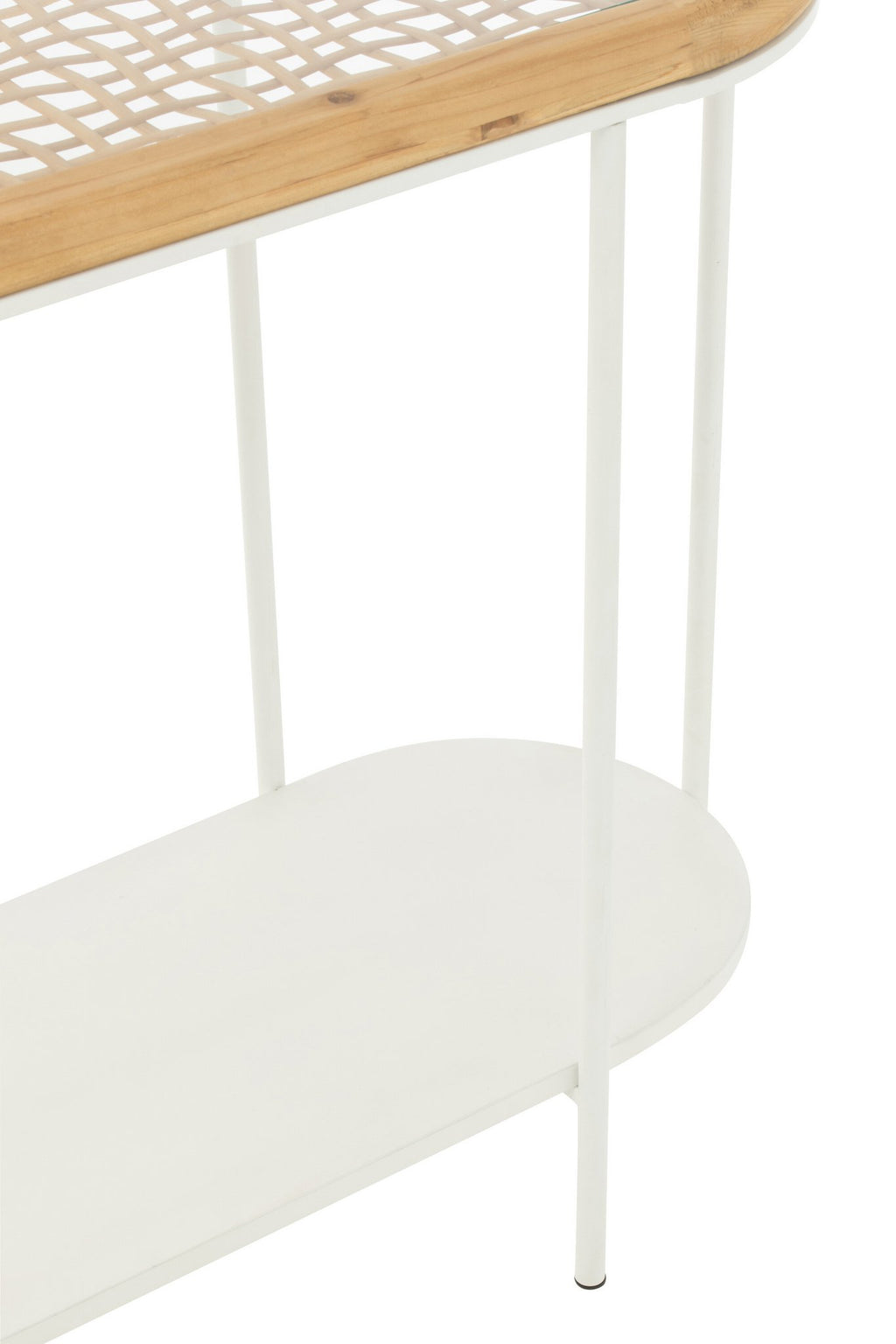 J-Line Console Mati Sparhout/Metaal Naturel/Wit