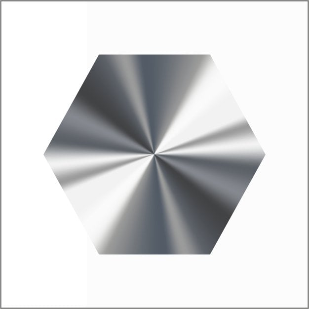 Sluitzegel - hexagon - zilver - 500 stuks