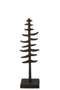 J-Line decoratie kerstboom - aluminium - donkerbruin - L