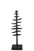 J-Line decoratie kerstboom - aluminium - donkerbruin - L