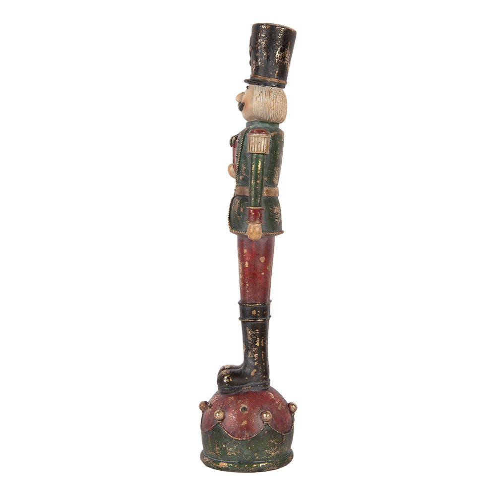 Kerstdecoratie Beeld Notenkraker 12x11x47 cm Rood Kunststof
