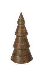 J-Line Ledboom met sterren - ijzer - bruin - large