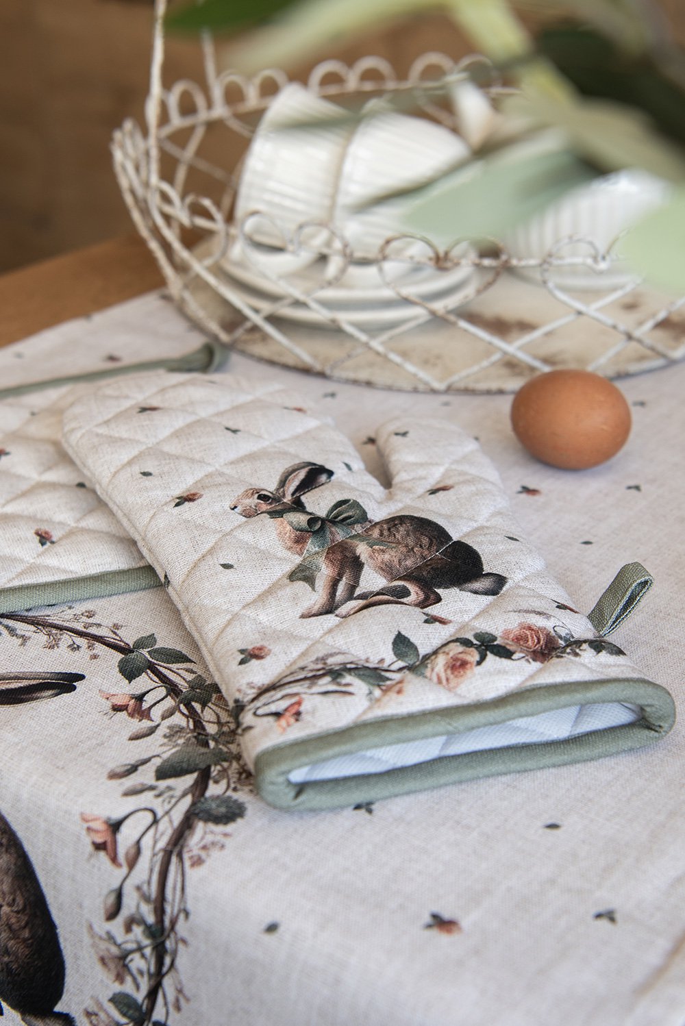 Placemats Set van 6 48x35 cm Beige Katoen
