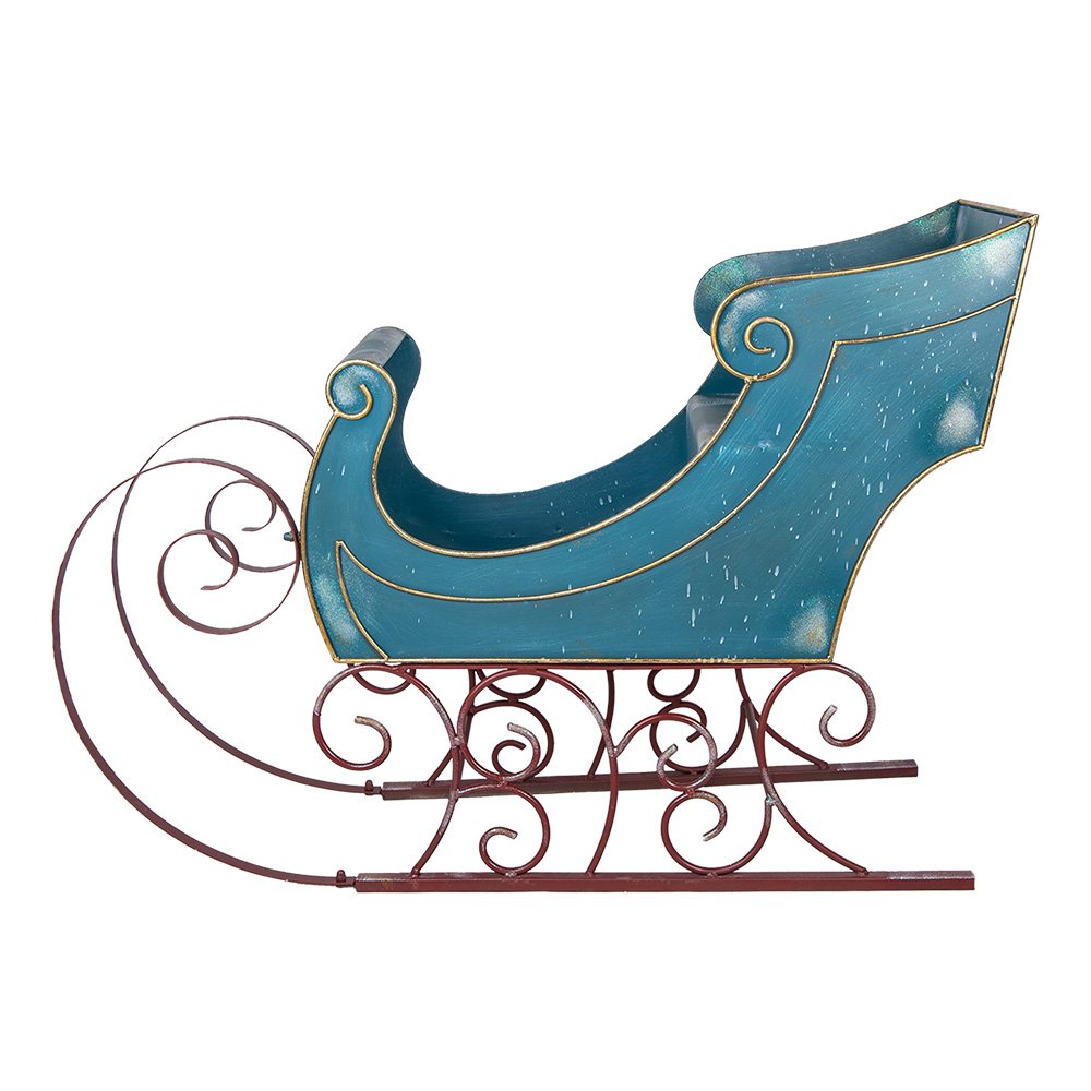 Arrenslee Kerst Groot 137x50x98 cm Blauw Metaal