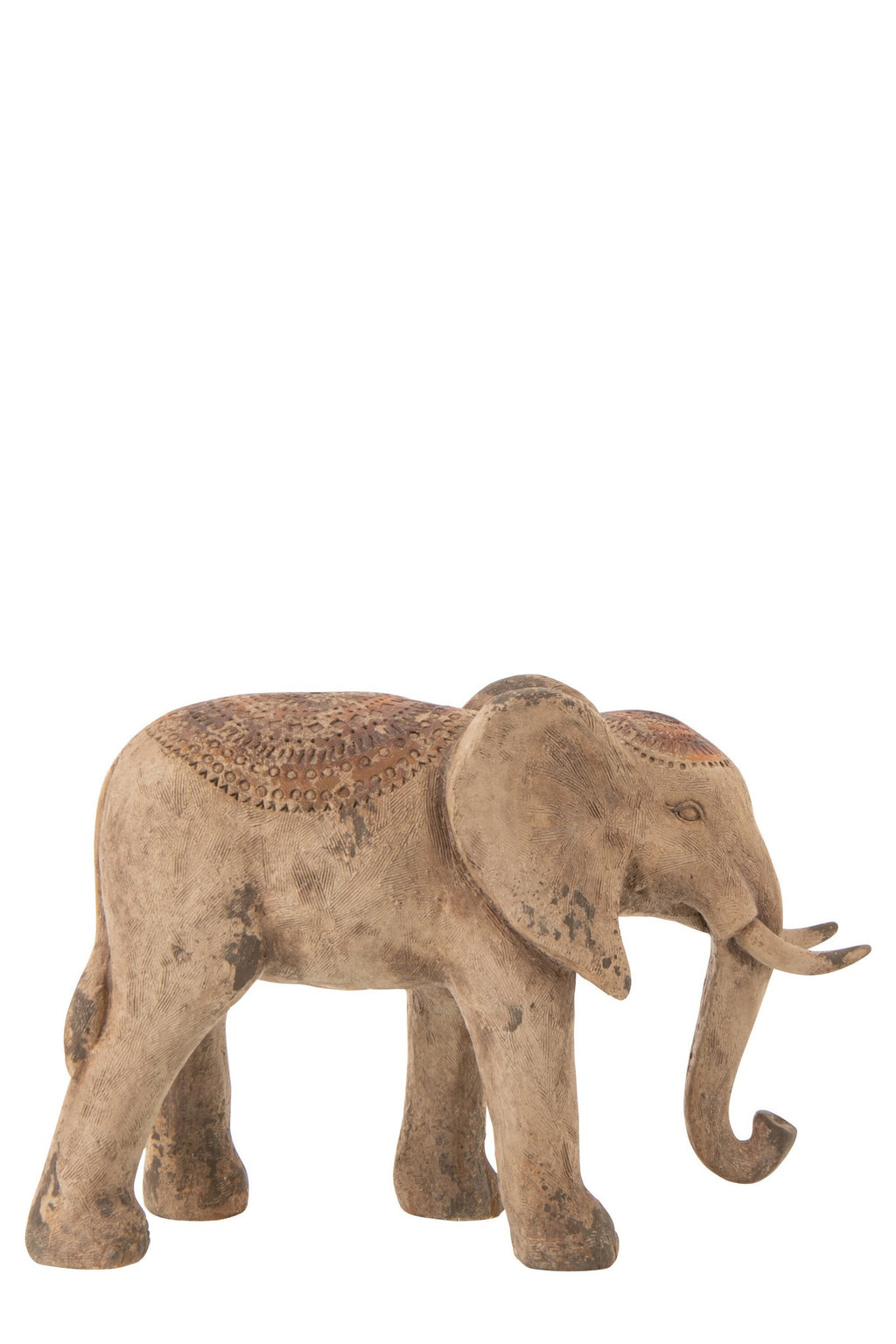 J-Line decoratie Olifant Antiek - polyresin - mix