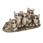 Beeld Kat 32x13x16 cm Grijs Kunststof