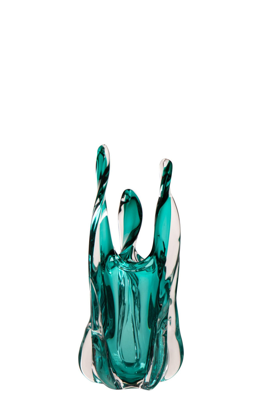 J-Line vaas Serena - glas - turkoois - S