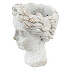 Bloempot Hoofd 11x17 cm Grijs Steen
