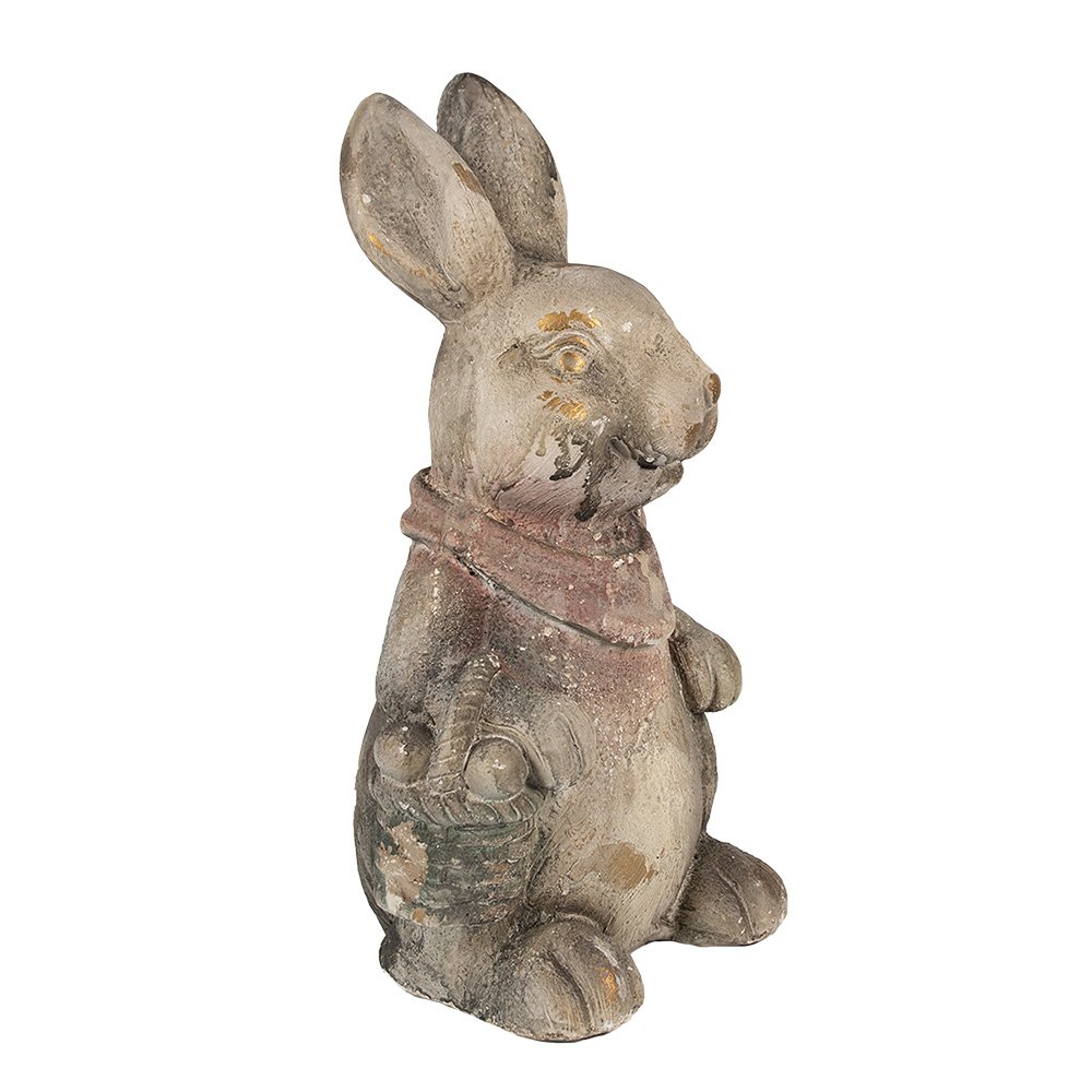 Decoratie Beeld Konijn 41 cm Grijs Bruin Magnesium (MGO)