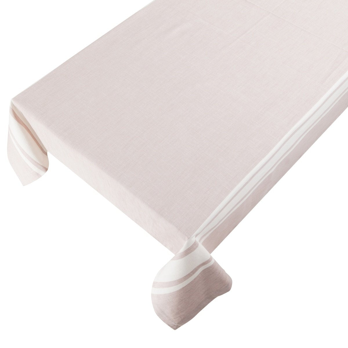 New French Tafelkleed Textiel linen roze 140x250cm
