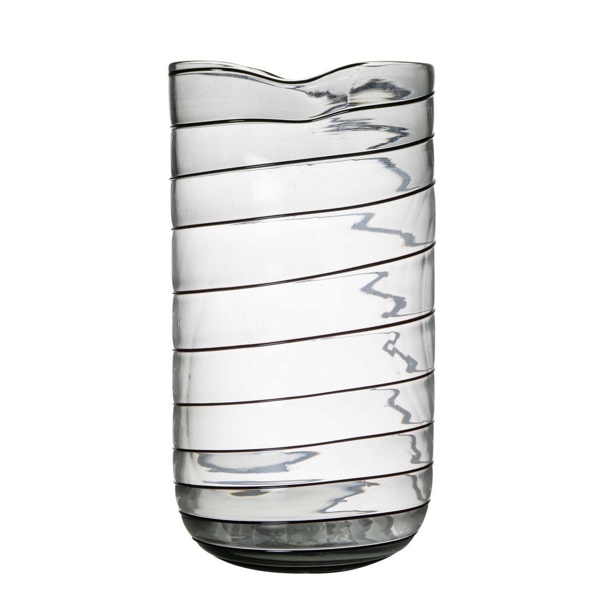 Selva Vaas strepen zwart h36,5 d19cm