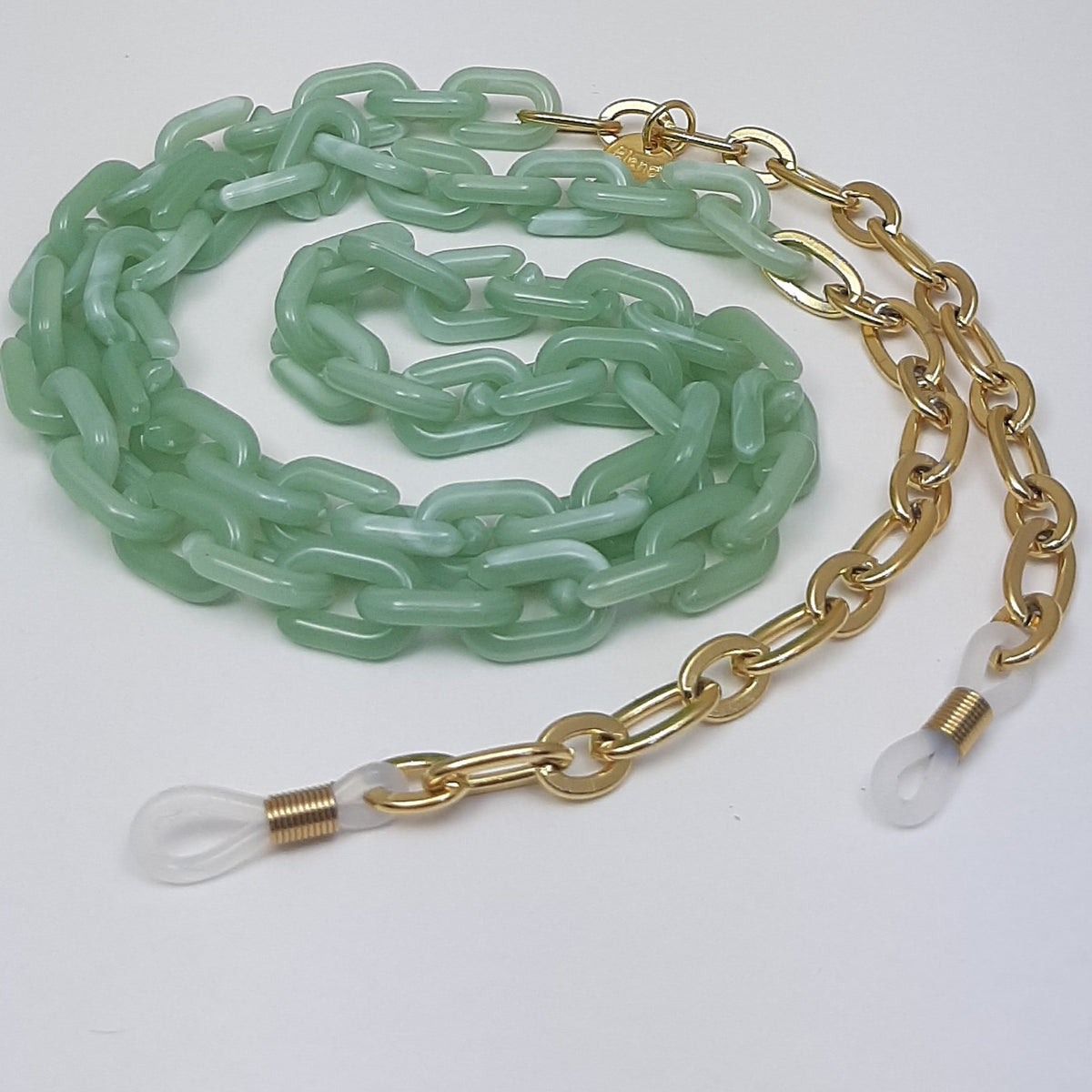 Brillenkoord acrylic chain verguld