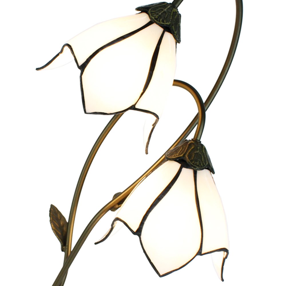 Tiffany Tafellamp 61 cm Wit Bruin Polyresin Tiffany Bureaulamp