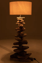 J-Line vloerlamp - hout - naturel/beige - medium
