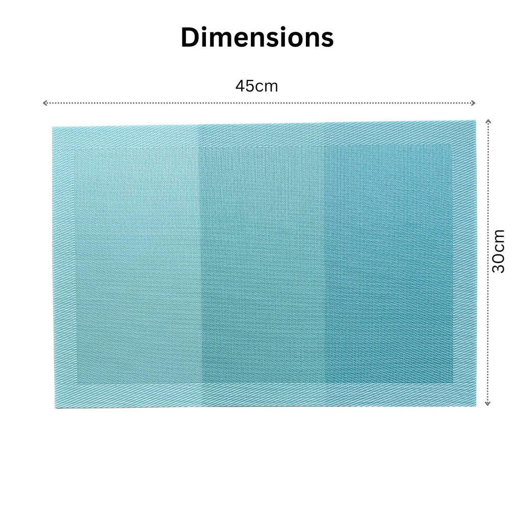 Geweven PVC eetplacemats – hittebestendig, antislip – set van 4