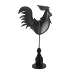 Decoratie Beeld Haan 33x12x64 cm Zwart Metaal