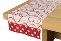Monaco Tafelloper rood/wit 42x145cm