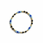 Dames armband Onyx, Aquamarijn en Agaat 4 mm