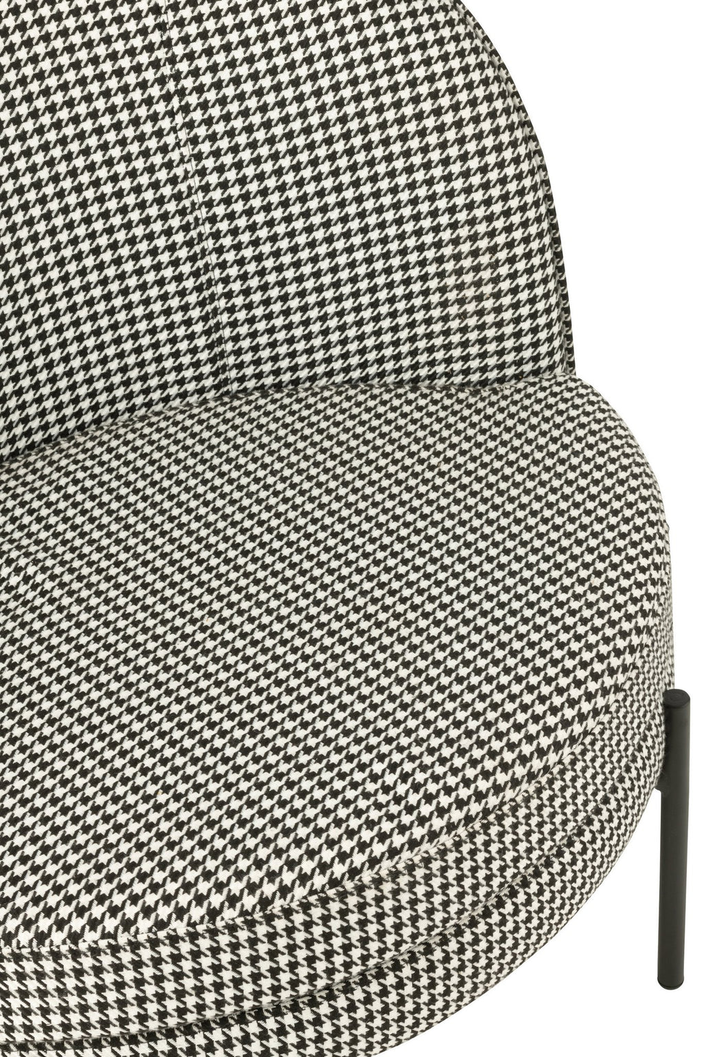 J-Line zetel Pied-De-Poule - ijzer - zwart/wit