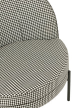 J-Line zetel Pied-De-Poule - ijzer - zwart/wit