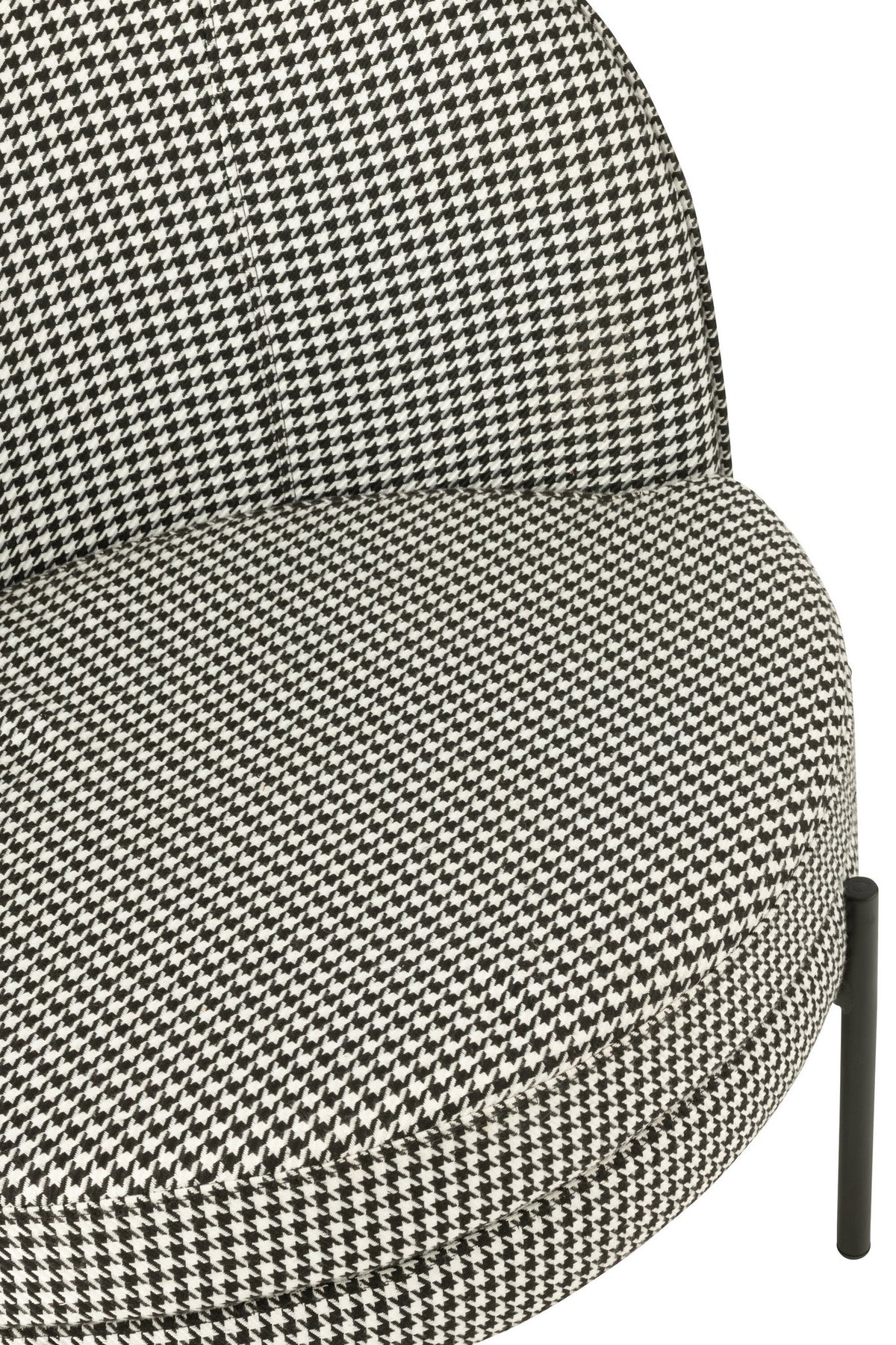 J-Line zetel Pied-De-Poule - ijzer - zwart/wit