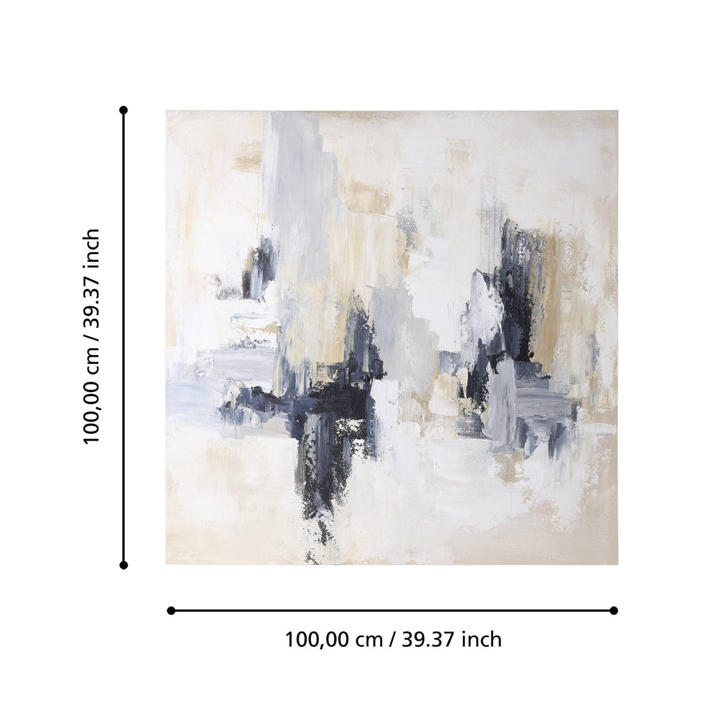 Schilderij Sukumo Wit 100x100 cm