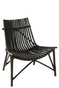 J-Line stoel Rotan - jute - zwart
