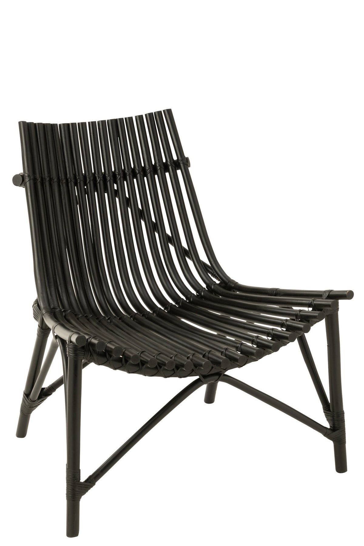 J-Line stoel Rotan - jute - zwart