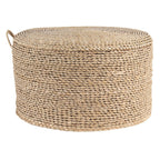 Poef Ø 40x23 cm Bruin Zeegras Hocker