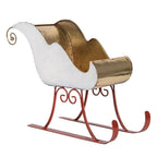 Decoratie Beeld Slee 37x15x28 cm Wit Metaal