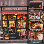 Cutebee, 3D DIY Huisje, Uncle Joe's Pizzeria, CWGC210,15,5x16,x19,5cm