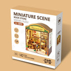 DIY Miniature Scene 3D Boekwinkel met LED- verlichting- MDF
