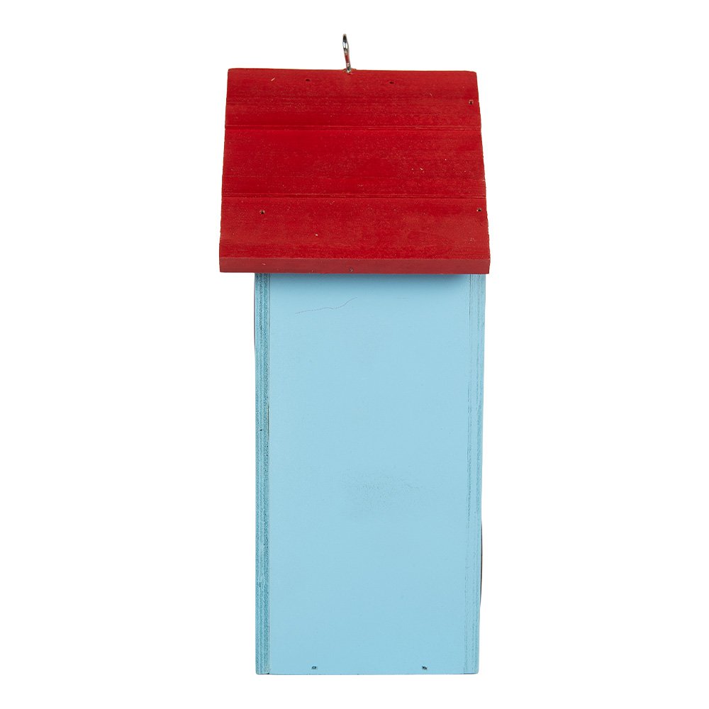 Vogelhuis 15x10x22 cm Blauw Hout