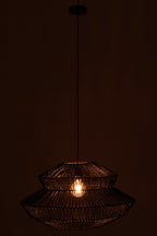 J-Line hanglamp Touw - metaal - zwart - S