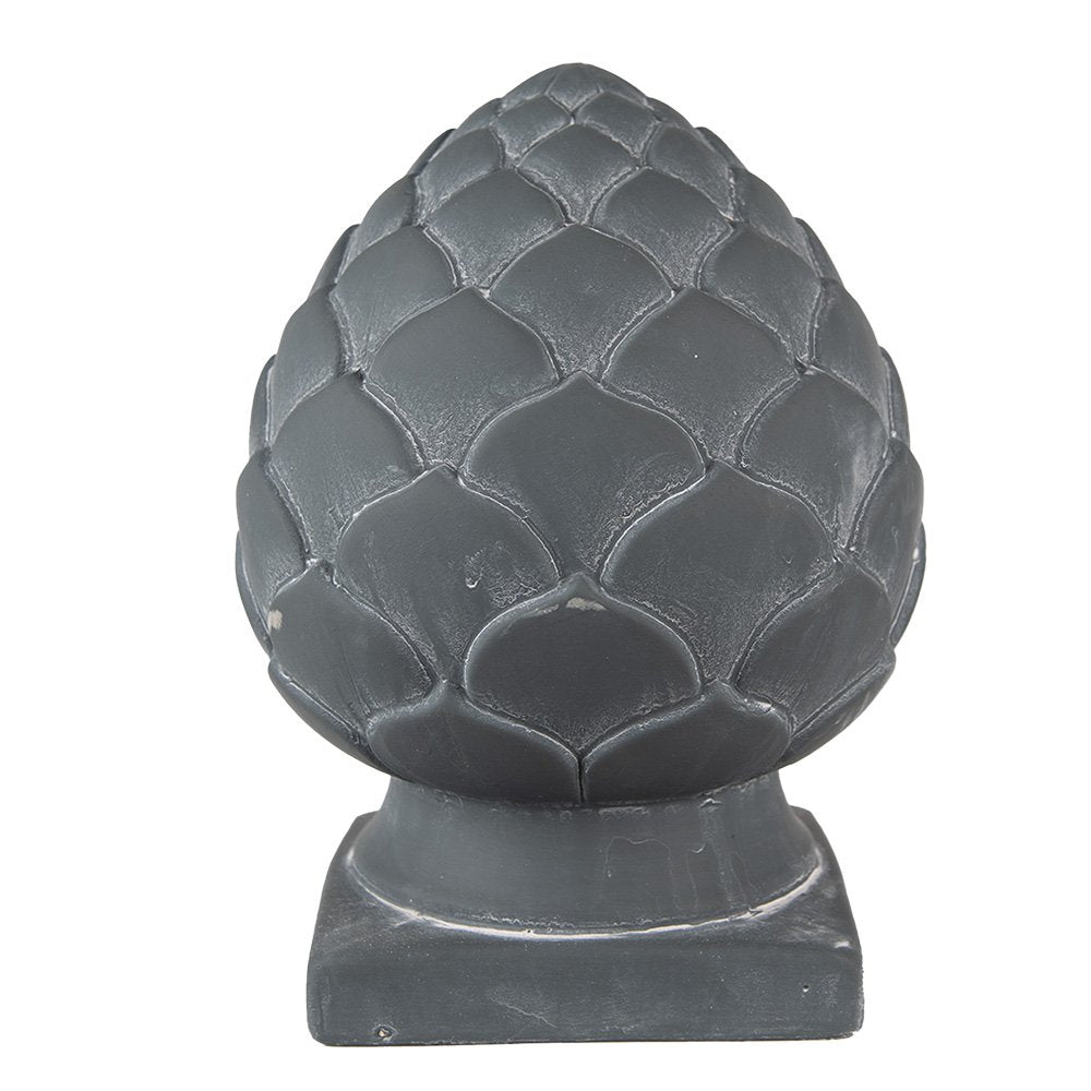 Decoratie Dennenappel Ø 18x24 cm Grijs Steen