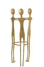 J-Line figuur 3 Men - aluminium - goud
