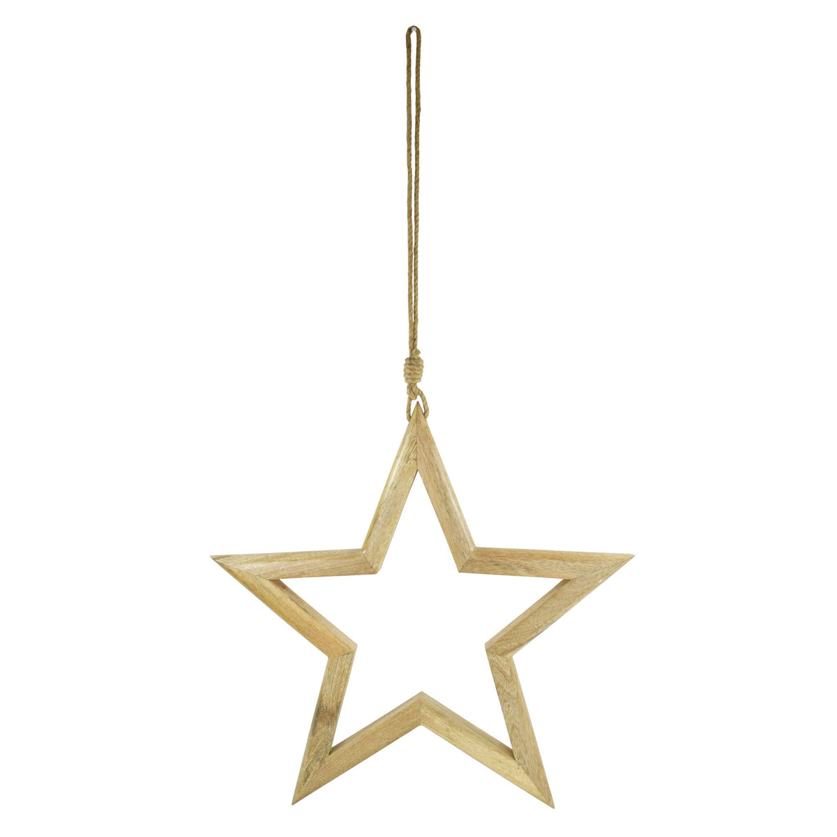 Hanger ster mangohout 60x60x3cm naturel