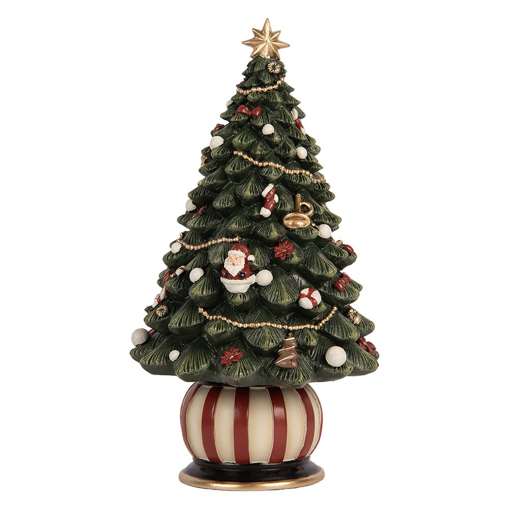 Muziekdoos Kerstboom Ø 13x23 cm Groen Kunststof