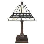 Tiffany Tafellamp 20x20x34 cm Beige Polyresin Tiffany Bureaulamp
