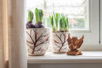 Bloempot Ø 13x11 cm Beige Bruin Keramiek Takken Bloempot Binnen