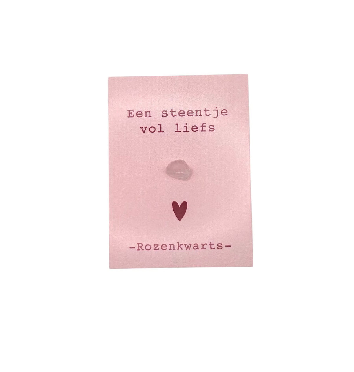 Edelsteen cadeau kaartje Rozenkwarts