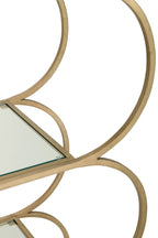 J-Line rek Ronde Hoeken - glas - goud/transparant