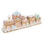 Kerstdecoratie Beeld Trein 47x10x17 cm Bruin Kunststof