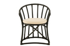 J-Line stoel + kussen - jute/textiel - zwart/wit