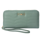 Portemonnee 19x10 cm Groen Kunstleer