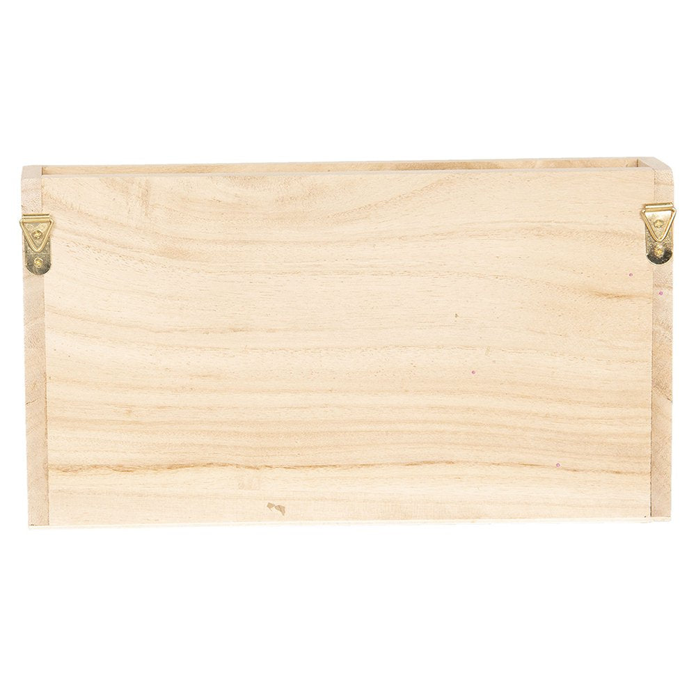 Tijdschriftenhouder Bruin, Hout 28x12x15 cm